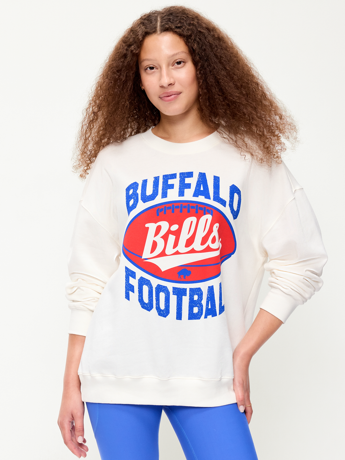 Image number 1 showing, Buffalo Bills Oversized Fleece Sweatshirt for Women