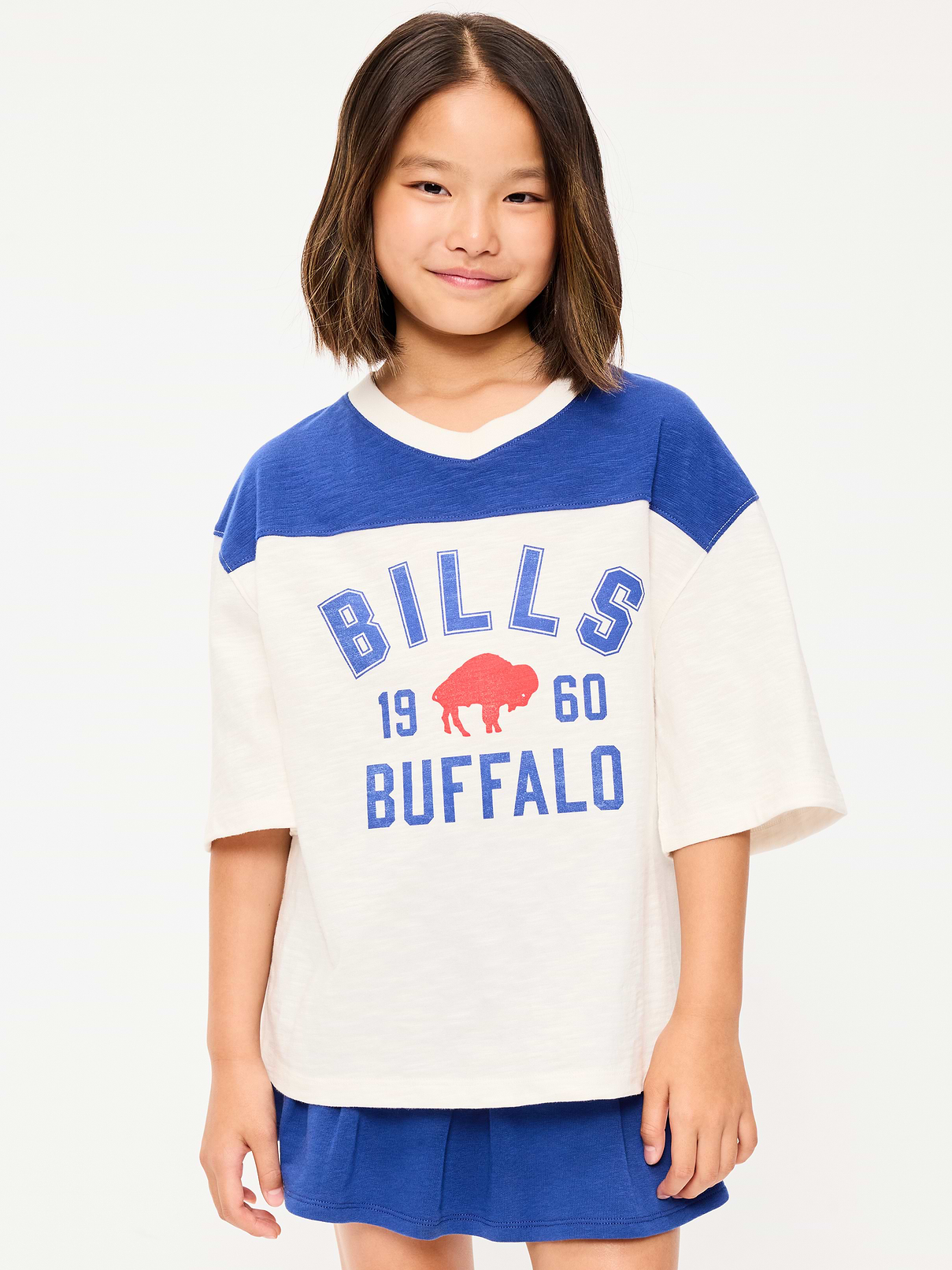 Image number 1 showing, Buffalo Bills Oversized Graphic Football T-Shirt for Girls