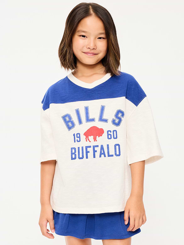 Buffalo Bills Oversized Graphic Football T-Shirt for Girls