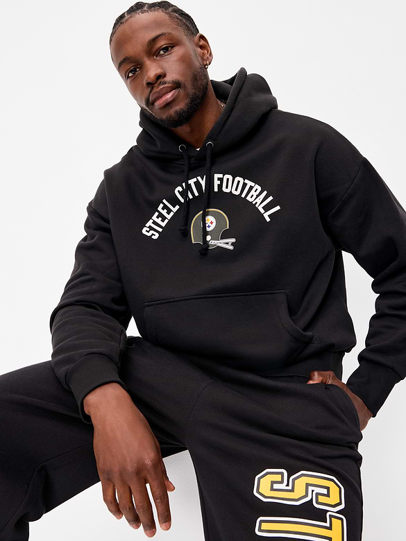 Pittsburgh Steelers Oversized Pullover Hoodie for Adults
