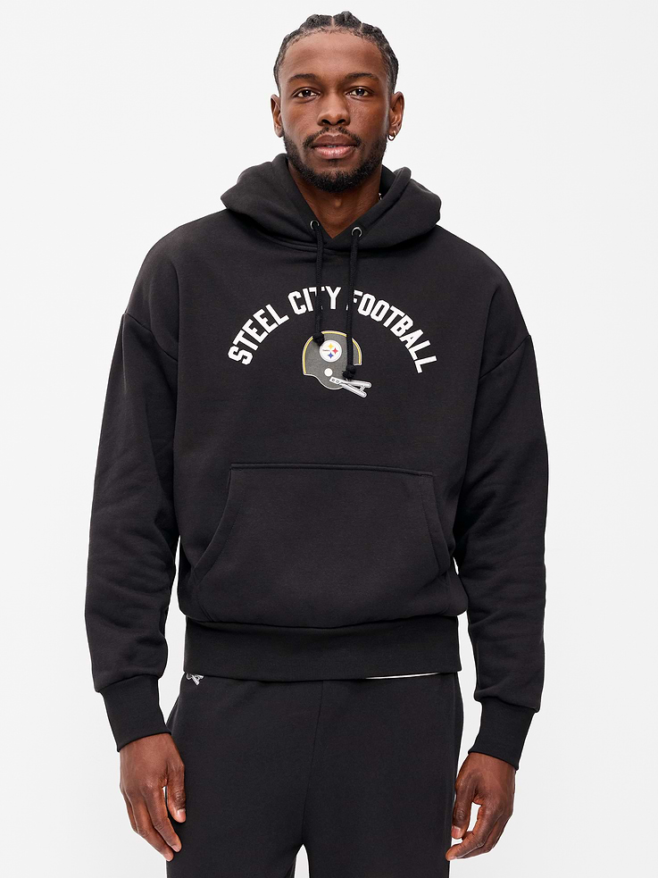 Image 3 of 5, Pittsburgh Steelers Oversized Pullover Hoodie for Adults