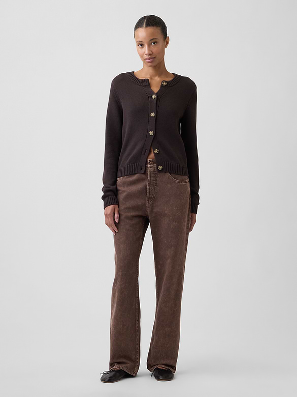 Low Slung Relaxed Straight Jeans