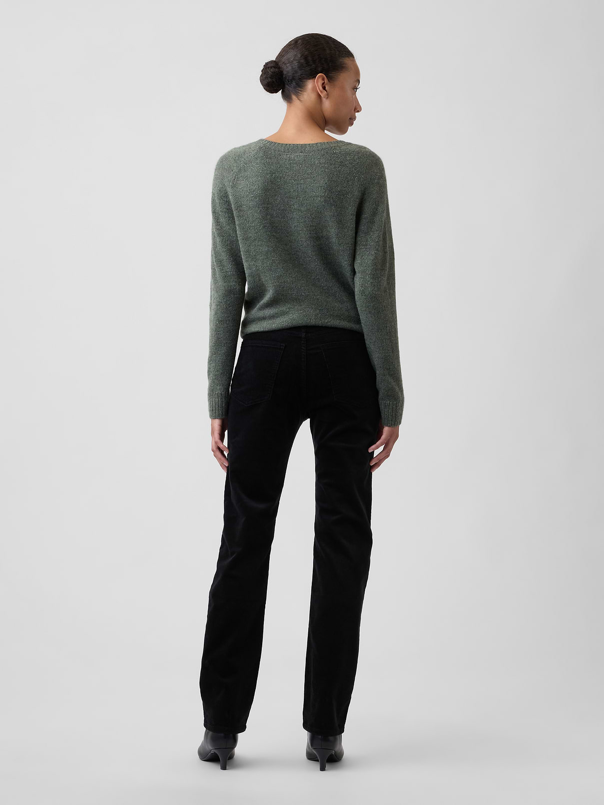 Image 4 of 5, High Rise '90s Slim Straight Corduroy Pants