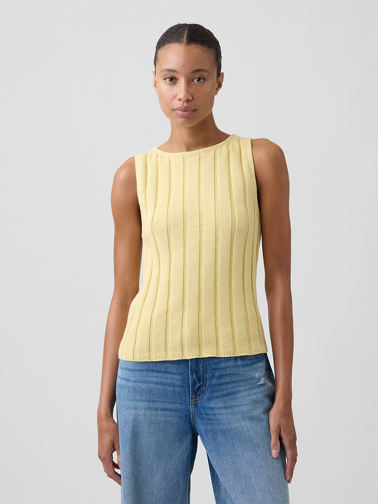 Image number 1 showing, Ribbed Boatneck Sweater Top