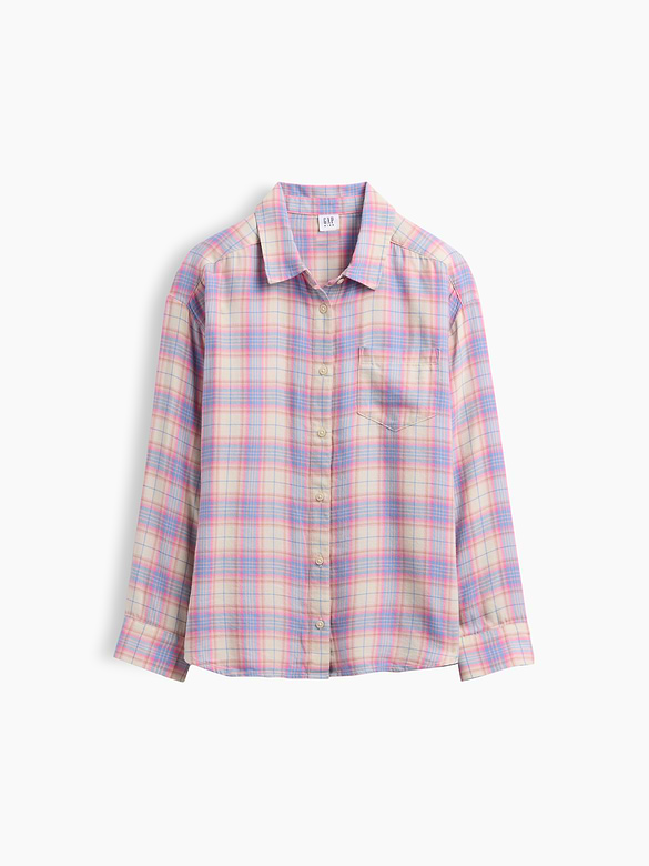 Kids Relaxed Plaid Flannel Shirt