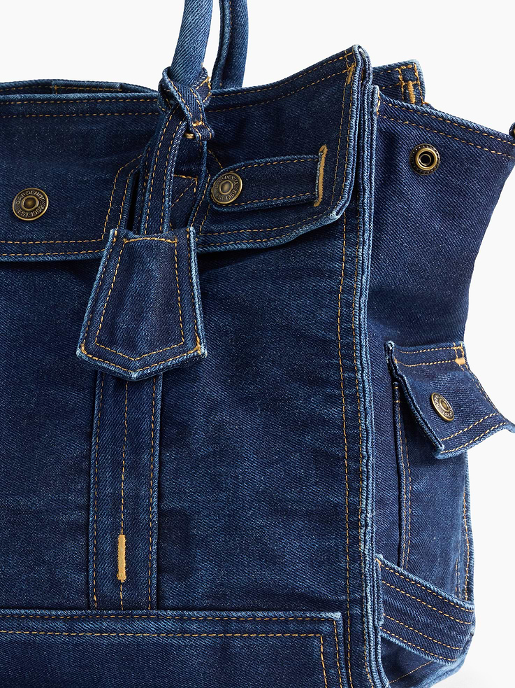 Image number 5 showing, Denim Five Pocket Tote