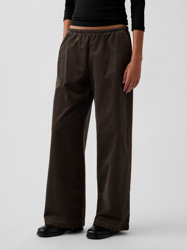 Image number 2 showing, Corduroy Easy Wide-Leg Pants
