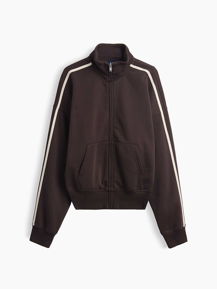 Image 7 of 7, VintageSoft Oversized Mockneck Zip Jacket