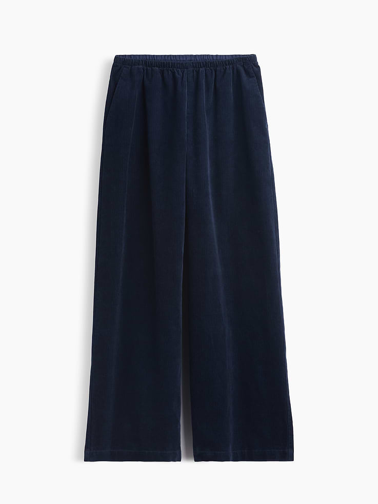 L'image numéro 7 présente Pantalon confort à jambe large en velours côtelé