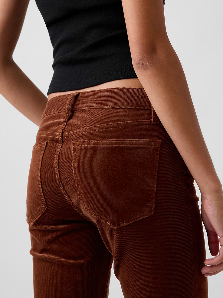 Image 5 of 6, Low Rise Corduroy Long & Lean Pants