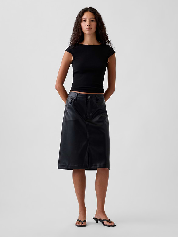 Vegan Leather Pencil Skirt