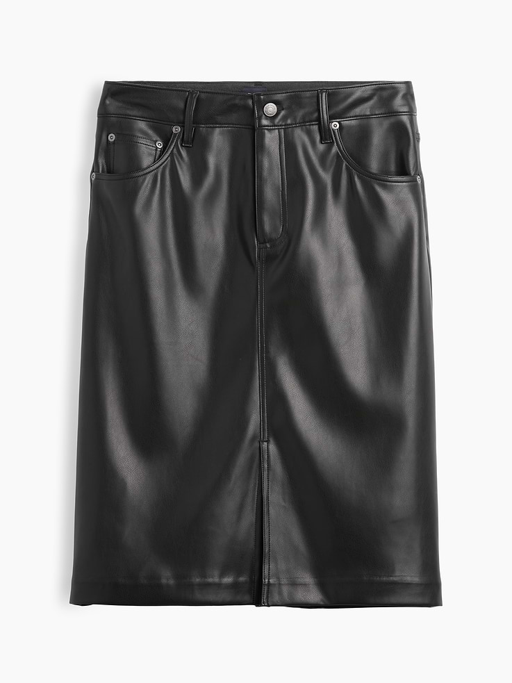 Image number 5 showing, Vegan Leather Pencil Skirt