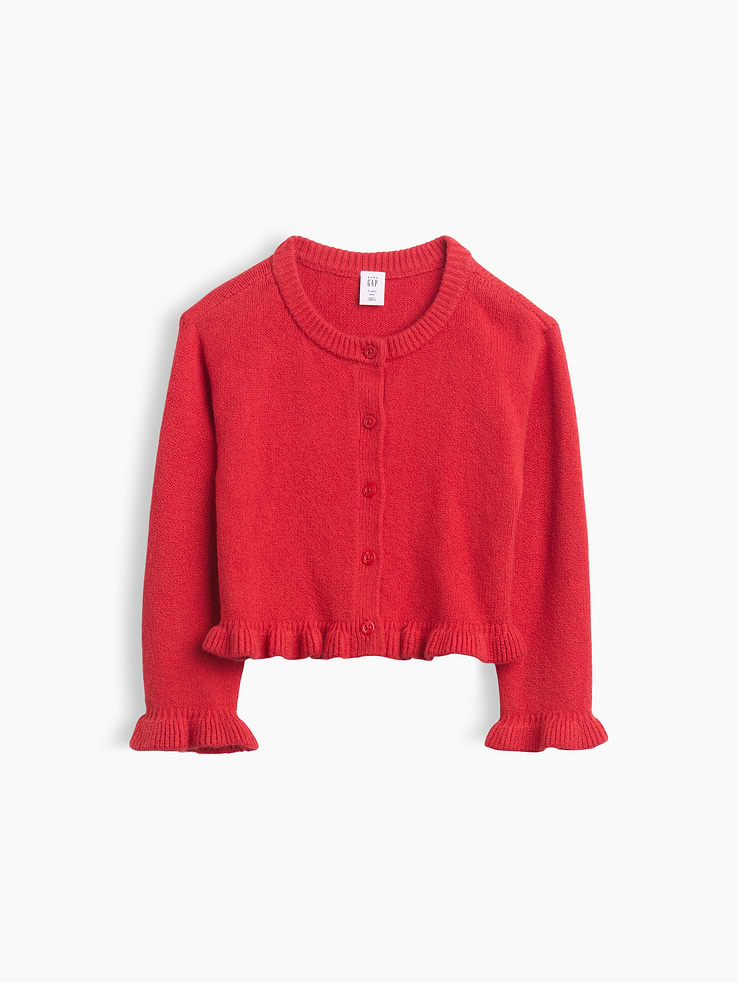 Image number 2 showing, Baby & Toddler CashSoft Ruffle Cardigan Sweater
