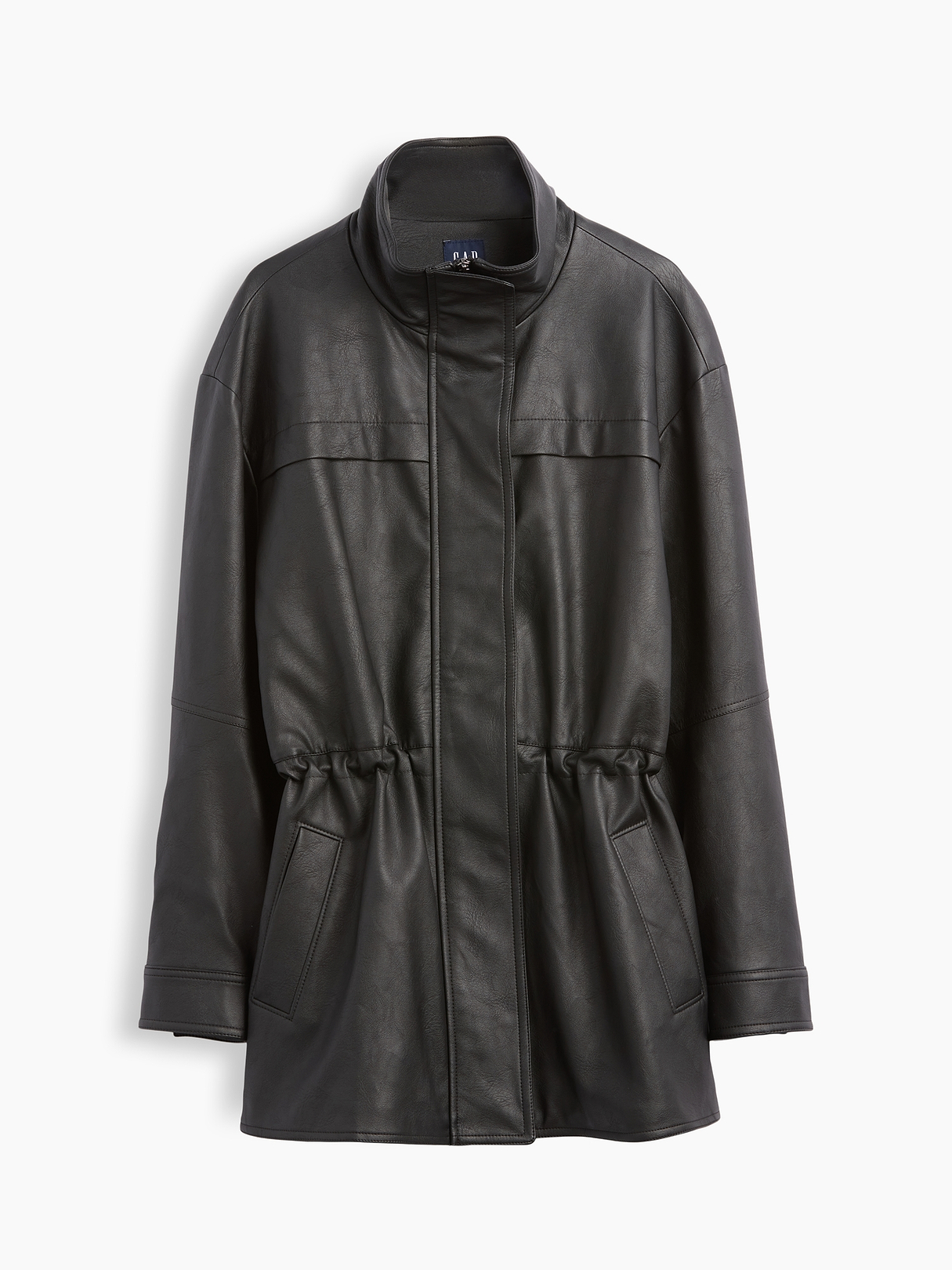 Cinched Vegan Leather Jacket | Gap