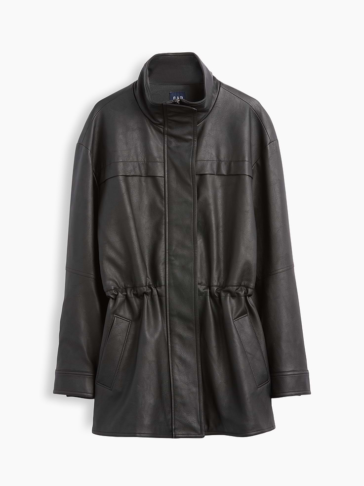 Image number 5 showing, Cinched Vegan Leather Jacket