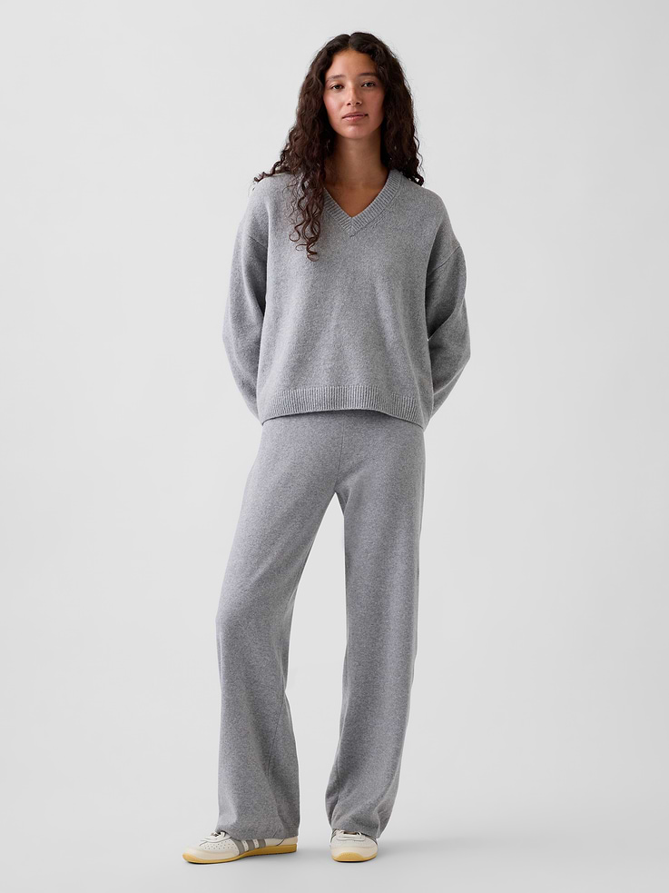 Image number 5 showing, CashSoft Oversized V-Neck Sweater