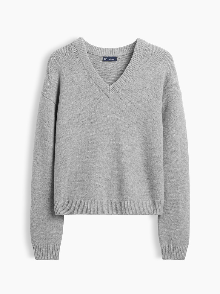 Image number 6 showing, CashSoft Oversized V-Neck Sweater