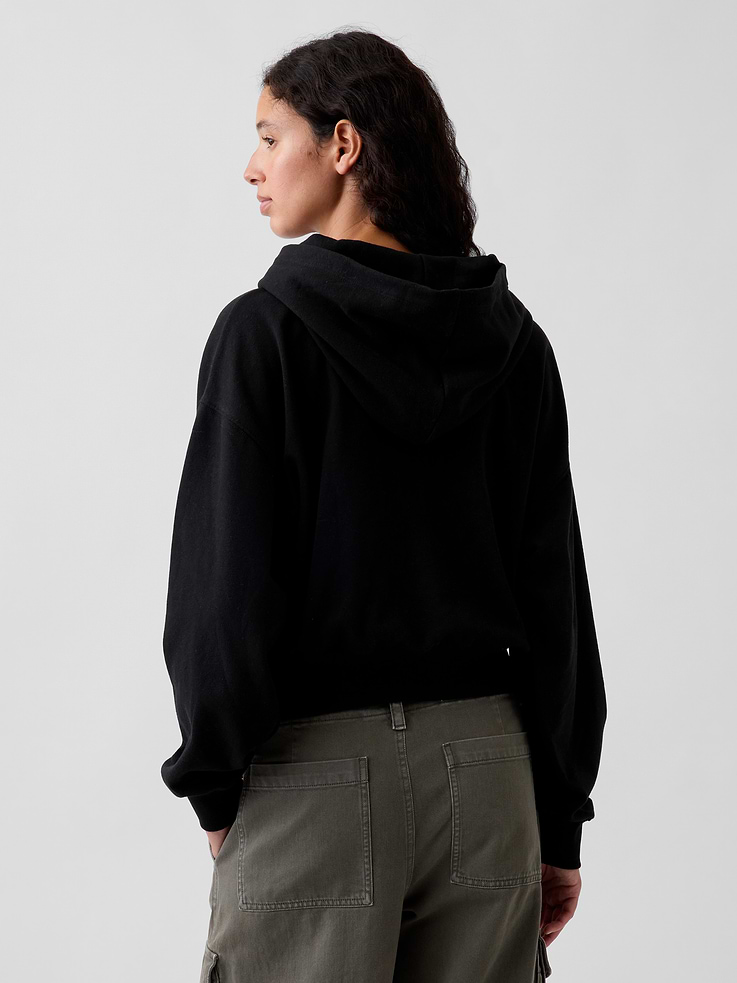 Image 3 of 7, VintageSoft Oversized Henley Hoodie