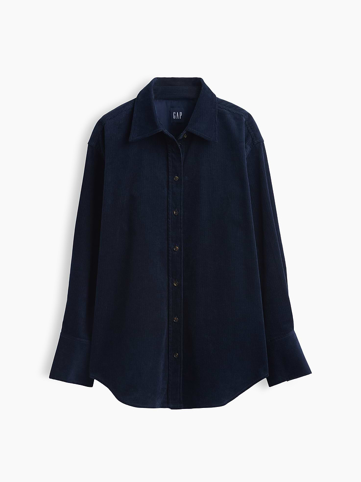 L'image numéro 6 présente Chemise ample en velours côtelé
