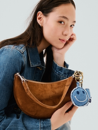 Image number 7 showing, Small Vegan Suede Crescent Crossbody