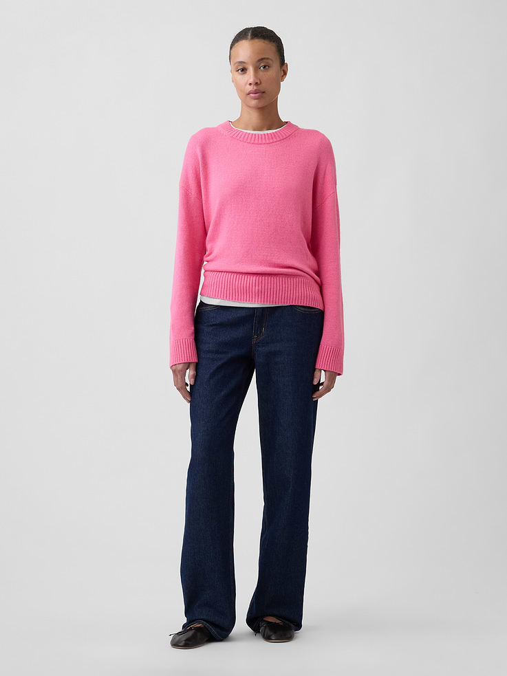 Image 3 of 5, Cashsoft Relaxed Crewneck Sweater
