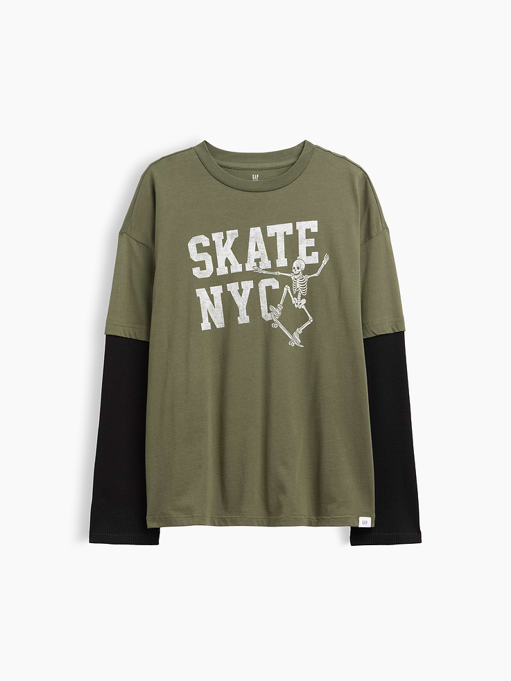 Image number 1 showing, Kids Relaxed Graphic T-Shirt
