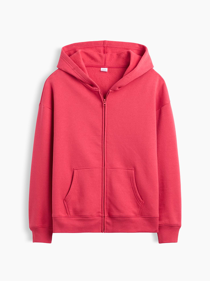 Image 5 of 5, Oversized Fleece Zip Hoodie