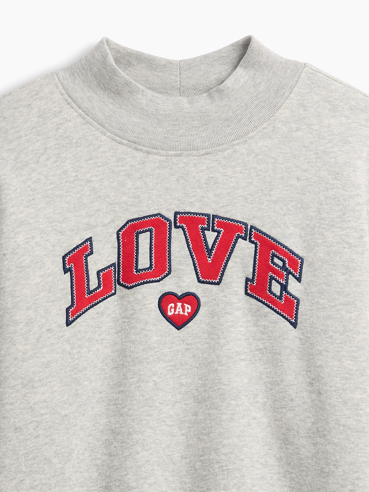 Image 2 of 3, Kids Oversized Mockneck Gap Logo Sweatshirt