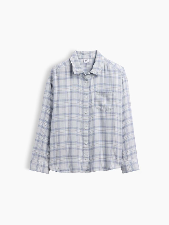 Kids Relaxed Plaid Flannel Shirt