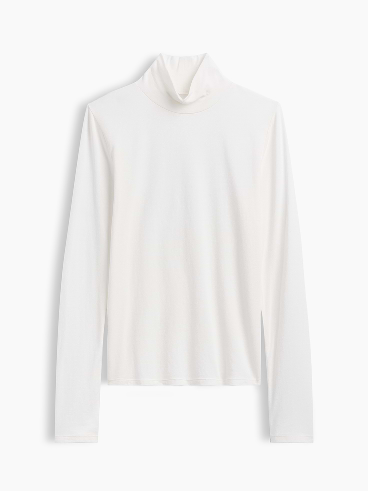 Image 5 of 5, Featherweight Jersey Mockneck T-Shirt