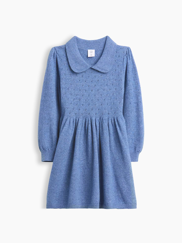Image number 2 showing, Baby & Toddler CashSoft Collared Dress