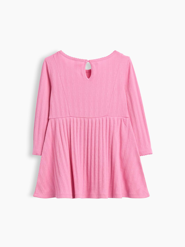 Image 3 de 3, Robe en tricot pointelle côtelé pour Bébé et Tout-petite