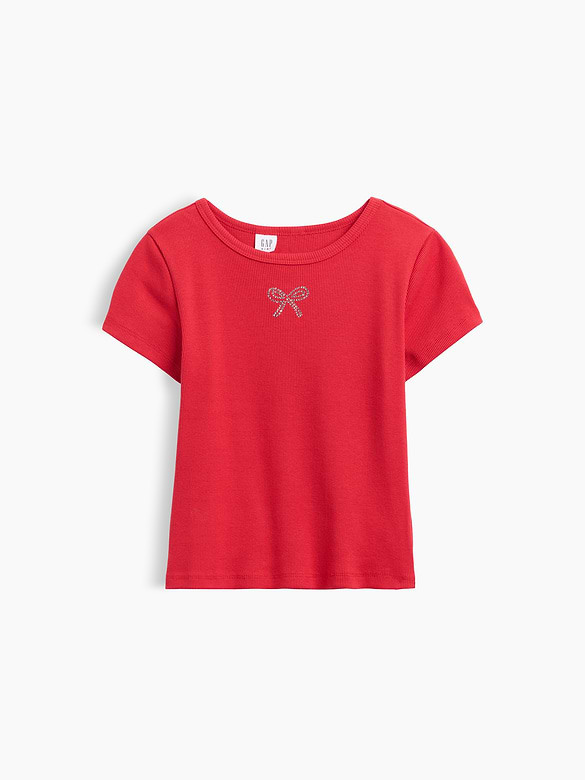 Kids Ribbed Crewneck T-Shirt