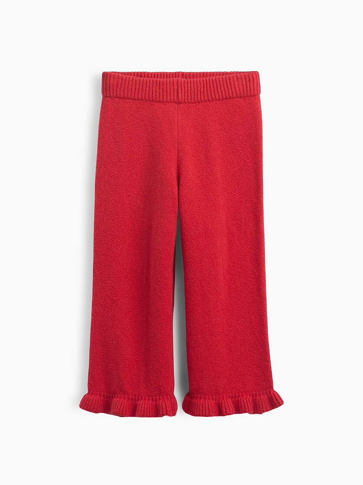 Image number 2 showing, CashSoft Ruffle Wide-Leg Pants