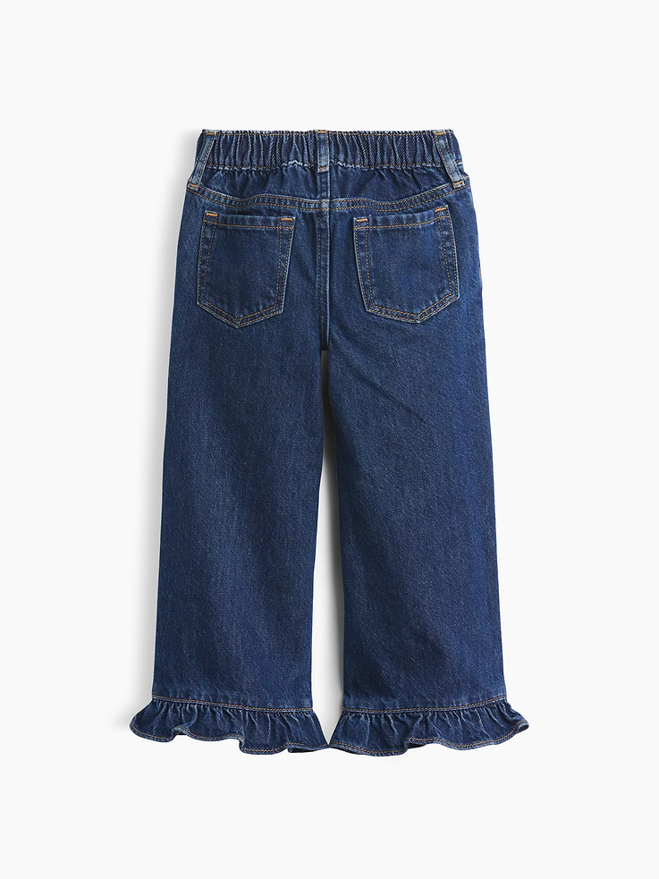 Image 3 of 3, Baby & Toddler Ruffle-Hem Stride Jeans
