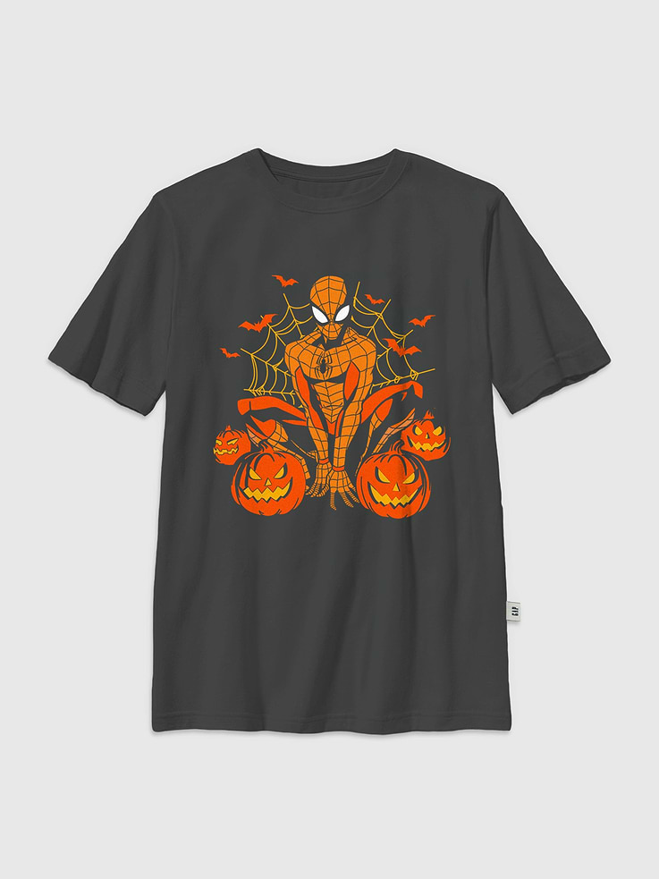 Image number 1 showing, Kids Spiderman Halloween Graphic T-Shirt