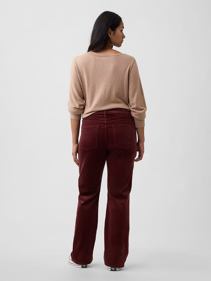 Image 6 of 7, Mid Rise Boot Corduroy Pants