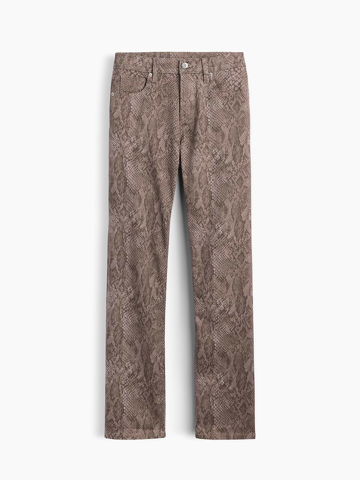 Image number 7 showing, Mid Rise Snake Print '90s Slim Straight Jeans