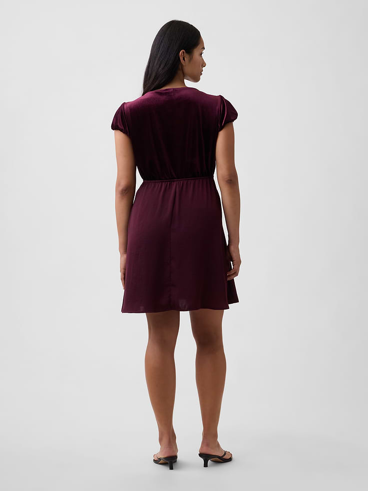 Image 5 of 6, Cap Sleeve V-Neck Mini Dress
