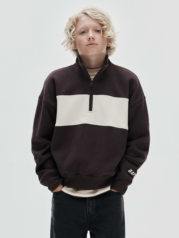 Image 7 of 8, Kids VintageSoft Quarter-Zip Pullover