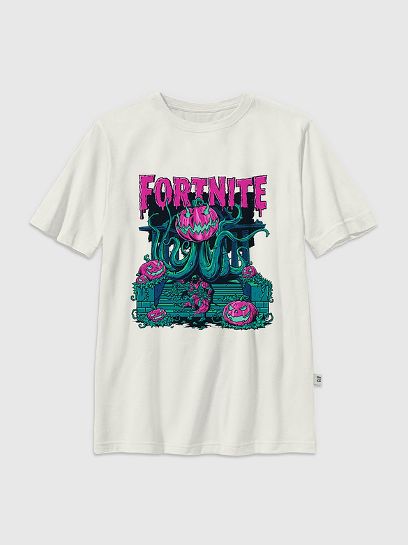 Kids Fortnite Pumpkins Graphic T-Shirt