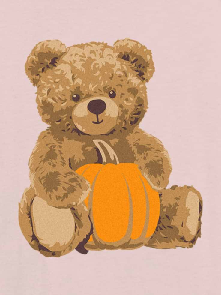 Image number 3 showing, Kids Teddy Bear Pumpkin Graphic T-Shirt