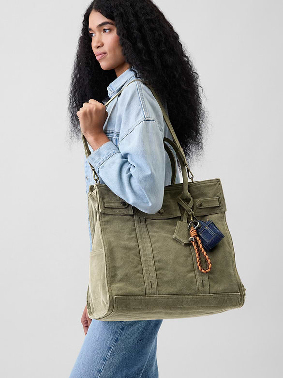 Large Canvas Five Pocket Tote