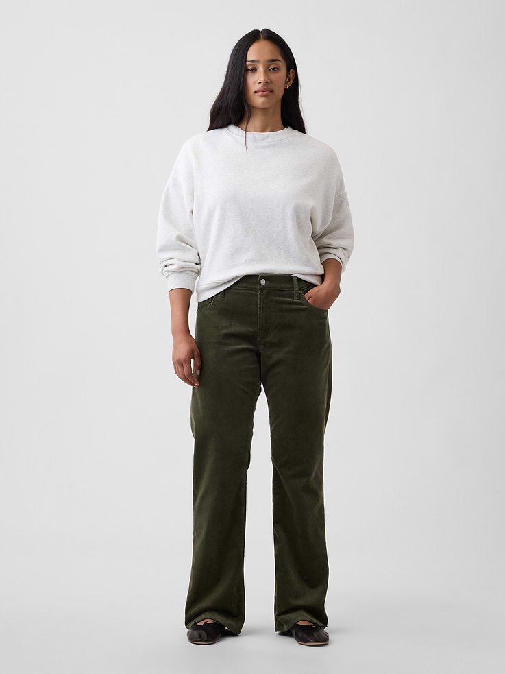 Image 5 of 7, Mid Rise Boot Corduroy Pants