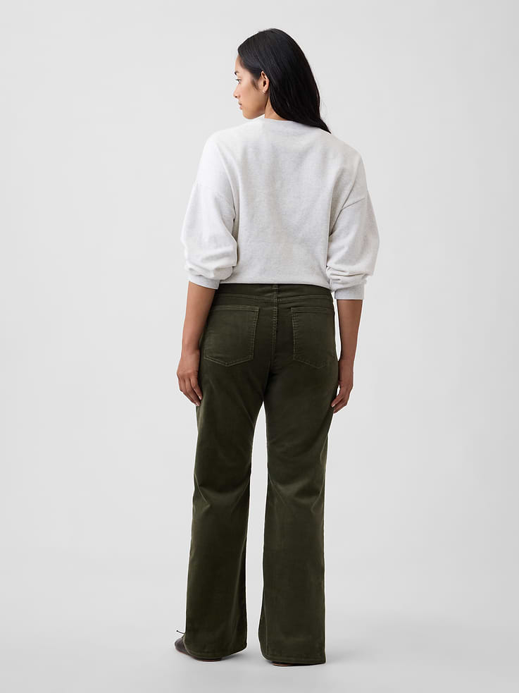 Image 6 of 7, Mid Rise Boot Corduroy Pants