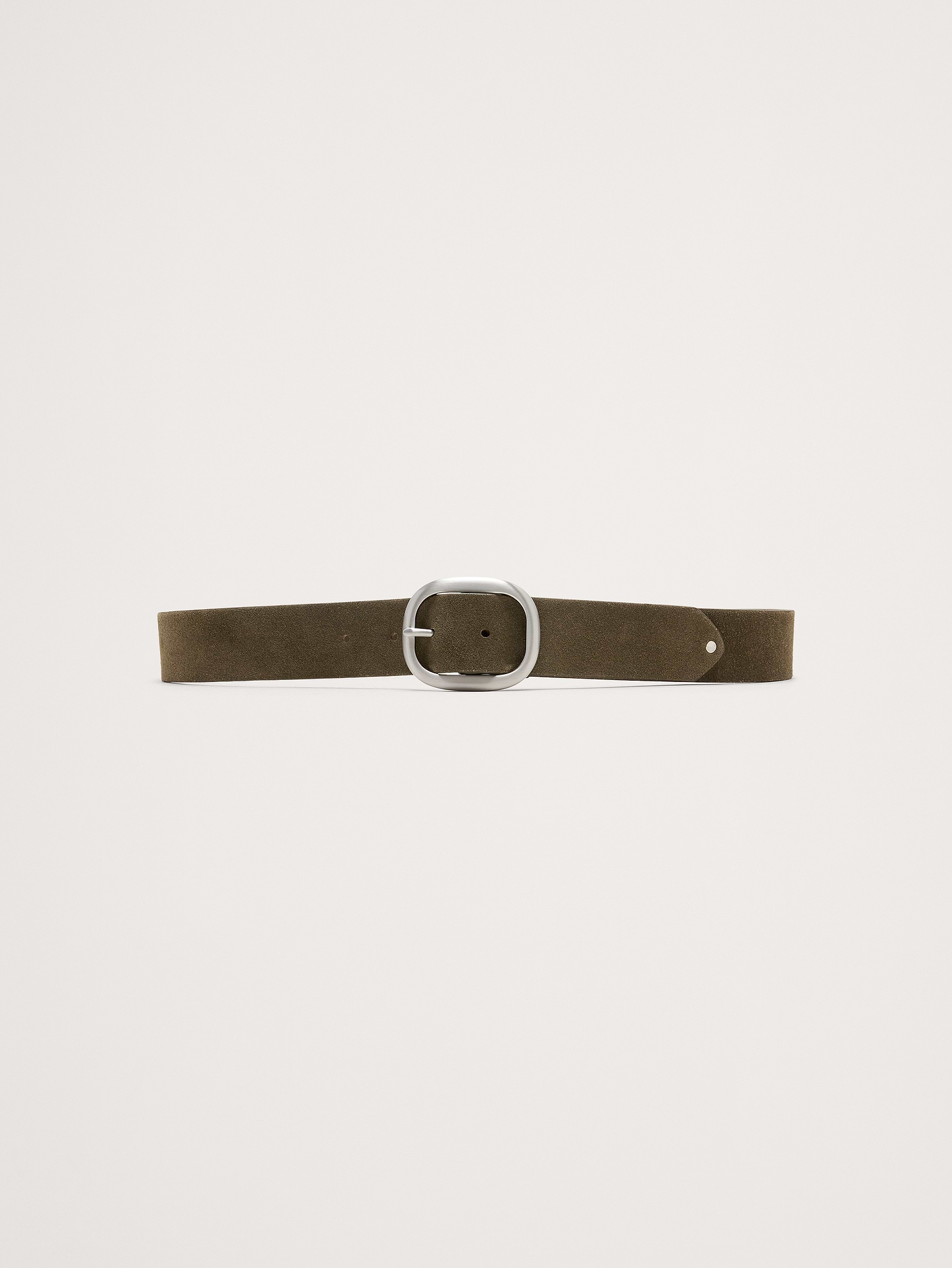 Image 1 of 2, A classic leather belt with an oval-shaped belt buckle that adds a vintage-inspired finish., Product #1180005