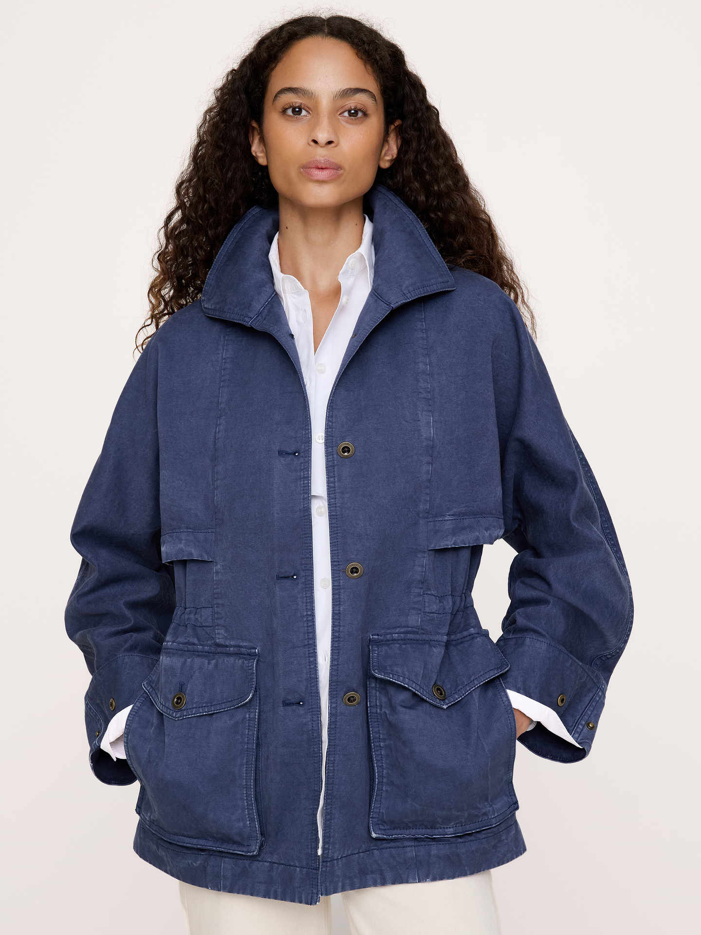 Image number 1 showing, Cinched-Waist Utility Jacket