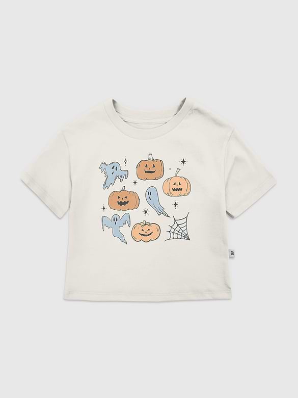 Toddler Ghosts and Pumpkins Graphic T-Shirt