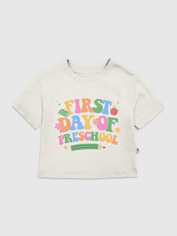 Toddler First Day Preschool Graphic T-Shirt