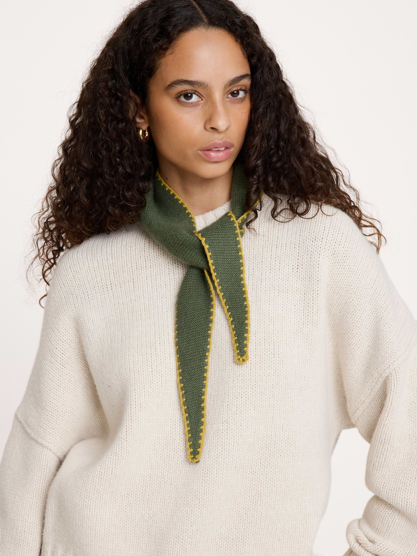 Image number 3 showing, Stitch Thin Neck Scarf By Vismaya